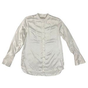 CANVAS by LANDS END Silky White Dress Shirt Sz. 4 (US) Button-Down